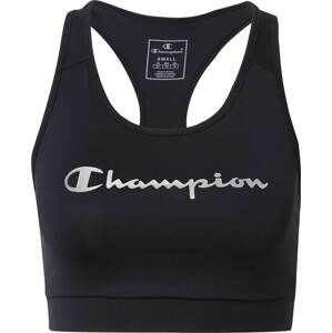 Champion Authentic Athletic Apparel Sportovní top černá / stříbrná