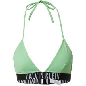 Calvin Klein Swimwear Horní díl plavek 'Intense Power' světle zelená / černá / bílá