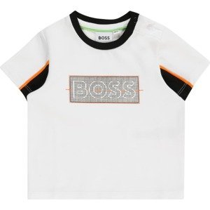 BOSS Kidswear Tričko oranžová / černá / bílá