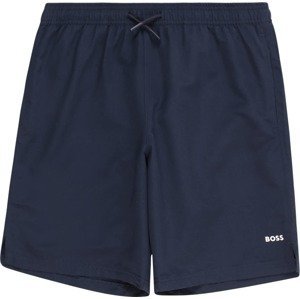BOSS Kidswear Plavecké šortky marine modrá / bílá