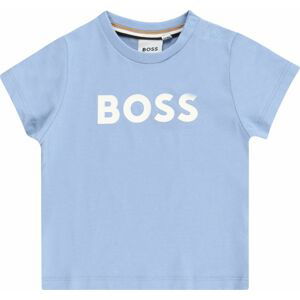 BOSS Kidswear Tričko světlemodrá / bílá