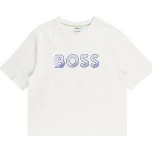 BOSS Kidswear Tričko indigo / tmavě fialová / bílá
