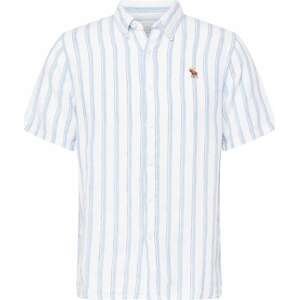 Abercrombie & Fitch Košile námořnická modř / světlemodrá / bílá