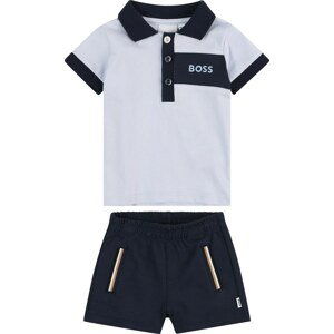 BOSS Kidswear Joggingová souprava marine modrá / bílá