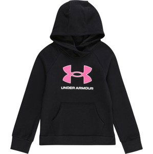 UNDER ARMOUR Sportovní mikina 'Rival' pink / černá / bílá