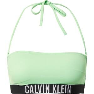 Calvin Klein Swimwear Horní díl plavek jablko / černá / bílá