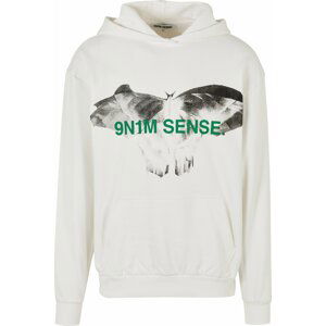 9N1M SENSE Mikina grafitová / zelená / offwhite