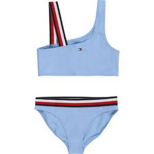 TOMMY HILFIGER Bikiny světlemodrá / červená / černá / bílá