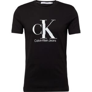 Calvin Klein Jeans Tričko černá / bílá