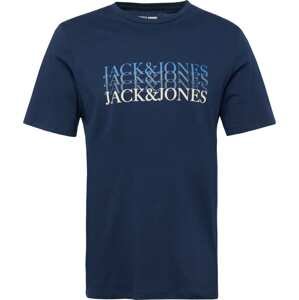 JACK & JONES Tričko béžová / námořnická modř / chladná modrá / světlemodrá