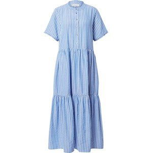 Lollys Laundry Košilové šaty 'Fie' nebeská modř / bílá