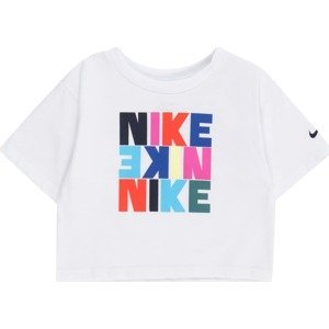 Nike Sportswear Tričko modrá / tmavě oranžová / pink / bílá