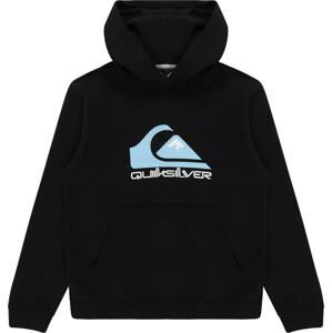 QUIKSILVER Sportovní mikina aqua modrá / černá / bílá