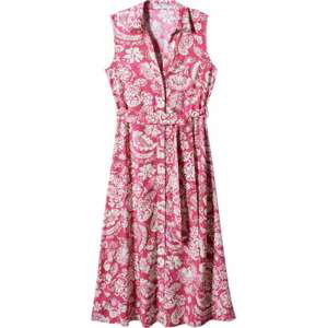 MANGO Šaty 'Apple2' krémová / pink / magenta / bílá