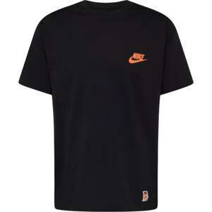 Nike Sportswear Tričko oranžová / černá / bílá