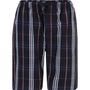 SCHIESSER Pyžamové kalhoty námořnická modř / petrolejová / červená / bílá