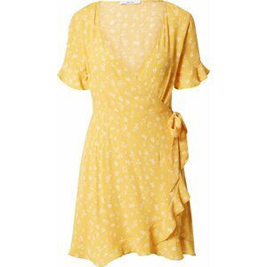 ABOUT YOU Letní šaty 'Jasmina' žlutá / bílá