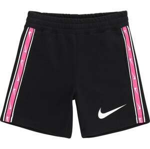 Nike Sportswear Kalhoty pink / černá / bílá