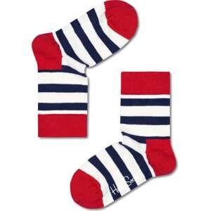 Happy Socks Ponožky námořnická modř / karmínově červené / bílá
