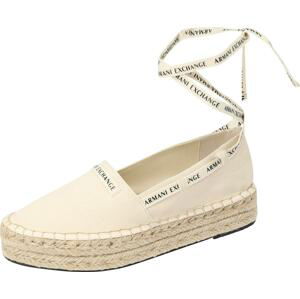 ARMANI EXCHANGE Espadrilky béžová / černá