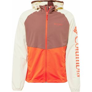 COLUMBIA Outdoorová bunda 'Panther Creek' rezavě hnědá / tmavě oranžová / offwhite