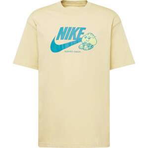 Nike Sportswear Tričko azurová modrá / světle žlutá