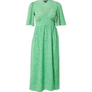 Monki Letní šaty zelená / bílá