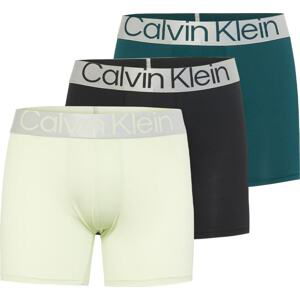 Calvin Klein Underwear Boxerky pastelově žlutá / smaragdová / černá / stříbrná