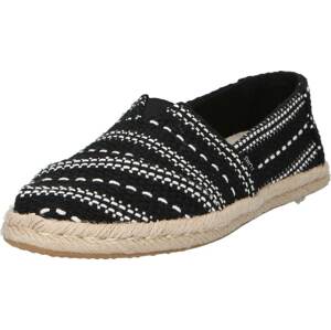 TOMS Espadrilky černá / bílá