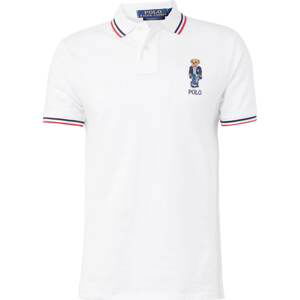 Polo Ralph Lauren Tričko modrá / světle hnědá / červená / bílá