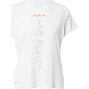 ADIDAS TERREX Funkční tričko světle šedá / oranžová / bílá