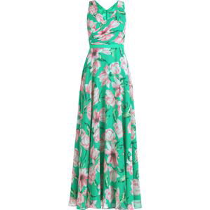 Vera Mont Společenské šaty zelená / růžová / bílá