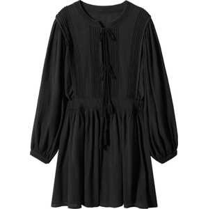 MANGO Košilové šaty 'Roman' černá