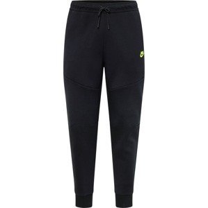 Nike Sportswear Sportovní kalhoty svítivě žlutá / černá