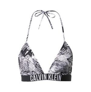 Calvin Klein Swimwear Horní díl plavek 'Intens' šedá / černá / bílá