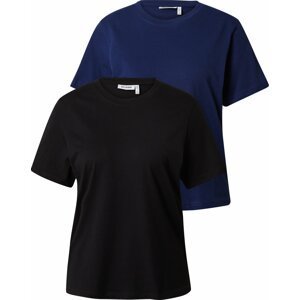 WEEKDAY Tričko 'Essence Standard' tmavě modrá / černá