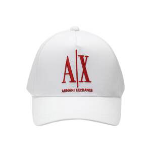 ARMANI EXCHANGE Kšiltovka 'CAPPELLO' krvavě červená / bílá