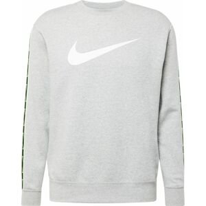 Nike Sportswear Mikina svítivě žlutá / šedý melír / černá / bílá