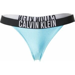 Calvin Klein Swimwear Spodní díl plavek 'Intense Power' aqua modrá / černá / offwhite