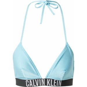 Calvin Klein Swimwear Horní díl plavek světlemodrá / černá / bílá
