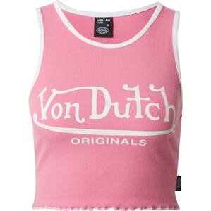 Von Dutch Originals Top 'ASHLEY' světle růžová / bílá