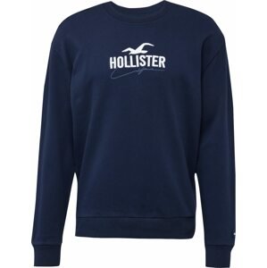 HOLLISTER Mikina námořnická modř / světlemodrá / bílá