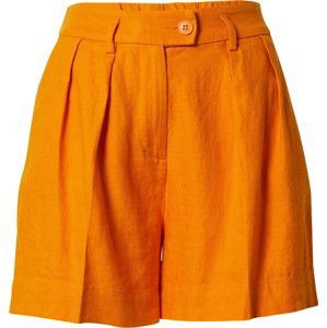 Sisley Kalhoty se sklady v pase oranžová