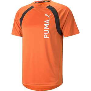 PUMA Funkční tričko oranžová / černá / bílá