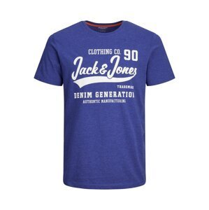 JACK & JONES Tričko tmavě modrá / bílá