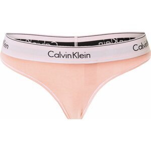 Calvin Klein Underwear Tanga broskvová / černá / offwhite