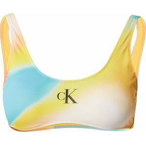 Calvin Klein Swimwear Horní díl plavek béžová / modrá / žlutá