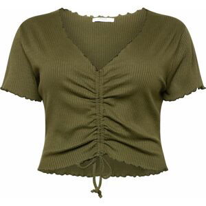 ABOUT YOU Curvy Tričko 'Nuria Shirt' khaki