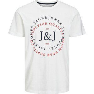 JACK & JONES Tričko 'SUPPLY' námořnická modř / červená / bílá