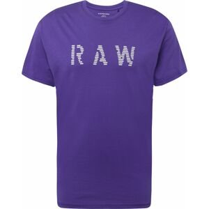 G-Star RAW Tričko fialová / bílá